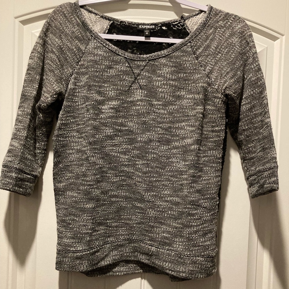 3/4 sleeve, lace back Express sweater